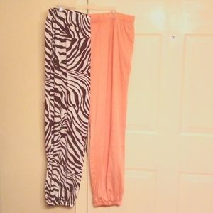 Contrast Color Plus Jogger Pants